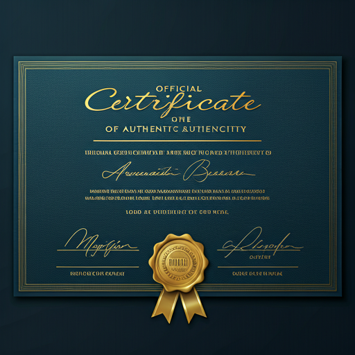 Certificate of Authenticity